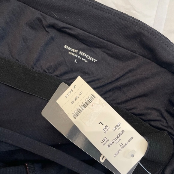 NWT! Bebe Bebe Sport Piping Corset Top LARGE - Picture 12 of 14